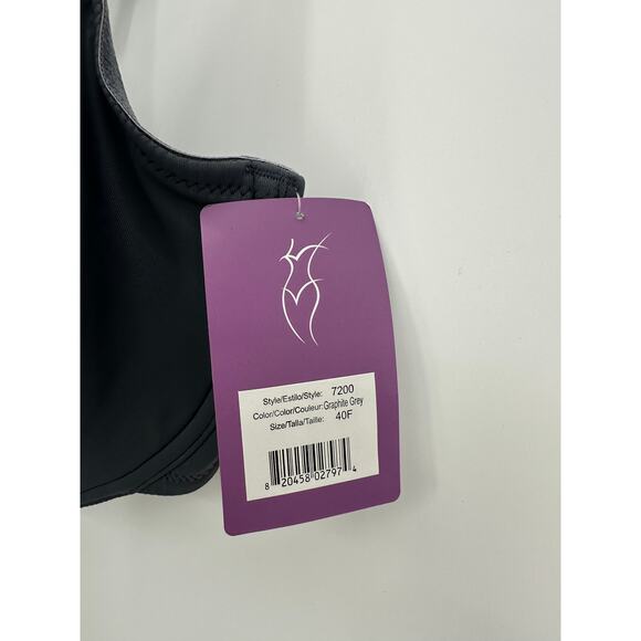 Dominique Anais Everyday Seamless Breathable Bra Women 40F Grey NWT Underwire - Picture 4 of 6
